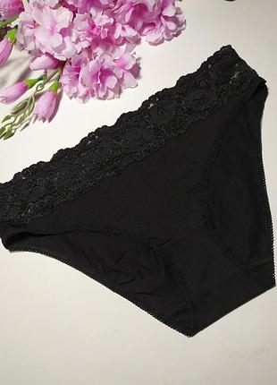 Новые коттоновые трусики с кружевом george, u9 10, eur 38, m