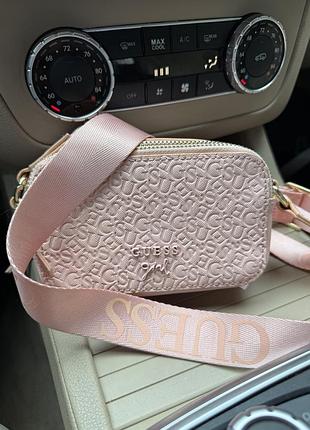 Крос-боді сумка для дівчаток guess сумка рожева