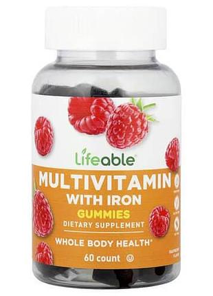 Lifeable kids multivitamin with iron 60 жевательных конфет