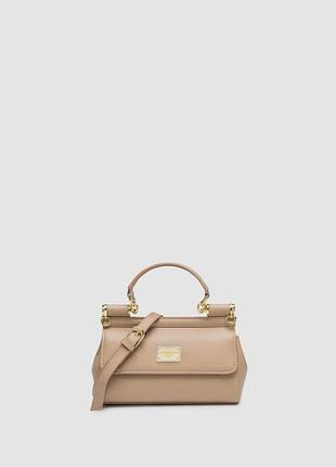 💎 dolce&gabbana sicily small handbag beige 20 х 11 х 4 см