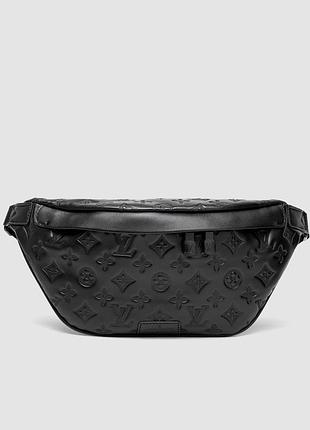 🦁 louis vuitton bumbag black embossing leather 30 х 16 х 7 см