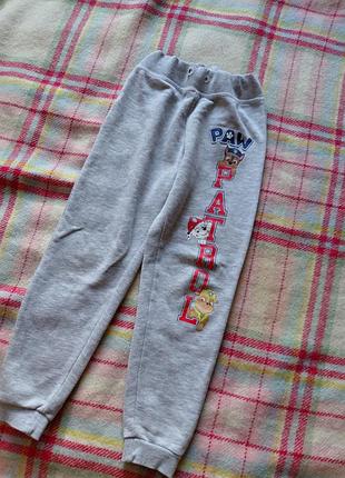 Щенячий патруль сірі утепленні джогери, брюки. штани на флісі на хлопчика 116-122р