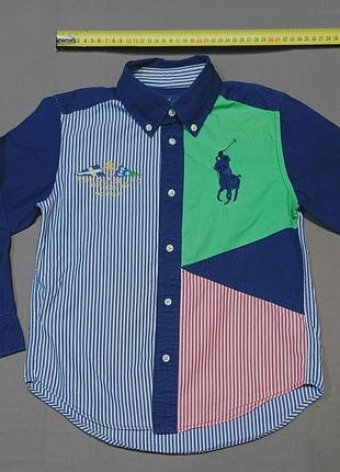 Воротник 33 см polo ralph lauren size 6 детская рубашка большая лошадь