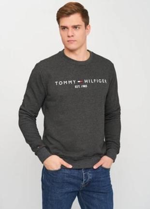 Чоловічий світшот tommy hilfiger (розмір l) сірий оригінал
