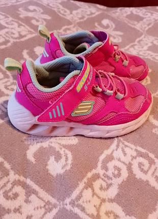 Кросівки для дівчинки skechers рожеві з підсвіткою