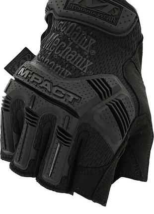 Перчатки mechanix m-pact fingerless чёрные 2