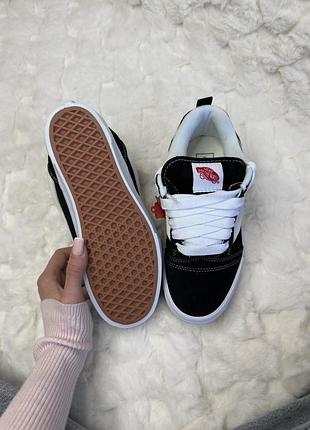 Vans knu skool platform black/white 4
