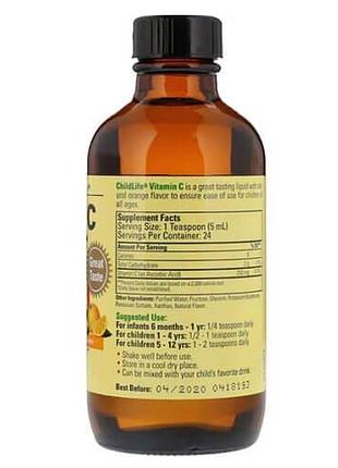 Childlife liquid vitamin c 118,5 мл 2