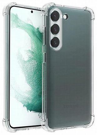 Tpu чехол getman ease logo усиленные углы full camera для samsung galaxy s23 бесцветный (прозрачный)