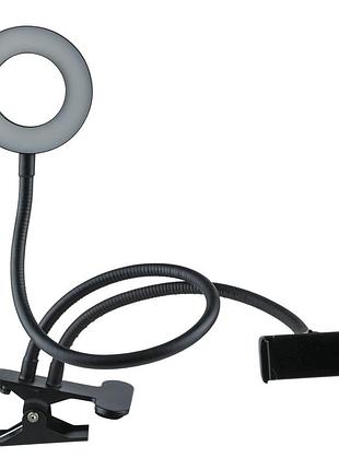 Лампа fill light 2 in 1 9cm на прищіпці, кабель з пультом керування та usb black