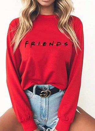 Красный женский свитшот - friends