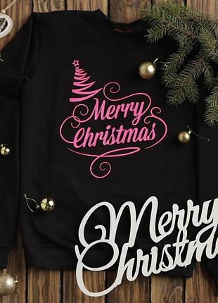 Женский\мужской новогодний свитшот - merry christmas