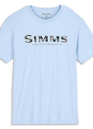 Футболка simms shroud fill logo t-shirt sky blue xl (14276-434-50)
