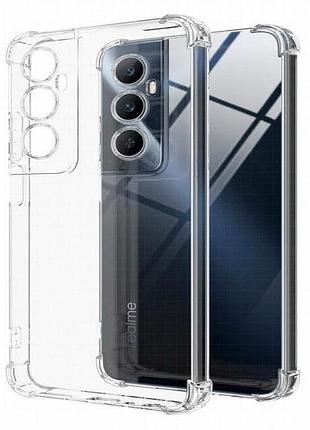 Tpu чехол getman ease logo усиленные углы full camera для realme c65 4g бесцветный (прозрачный)