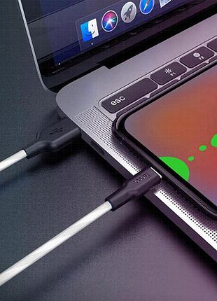 Дата кабель hoco x21 plus silicone lightning cable (2m) black_white 4
