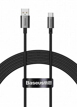 Дата кабель baseus superior series fast charging usb to type-c 100w (1m) (p10320102) cluster black