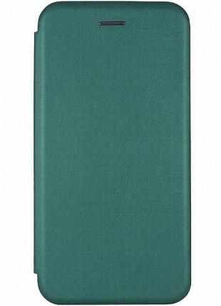 Кожаный чехол-книжка classy для tecno spark go 2 зеленый
