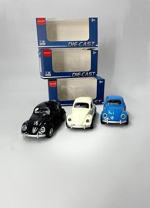 Металева машинка volkswagen beetle «жук»