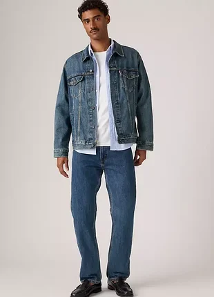 Оригінальні чоловічі джинси levi's 505™ regular fit у класичному синьому кольорі (medium wash).