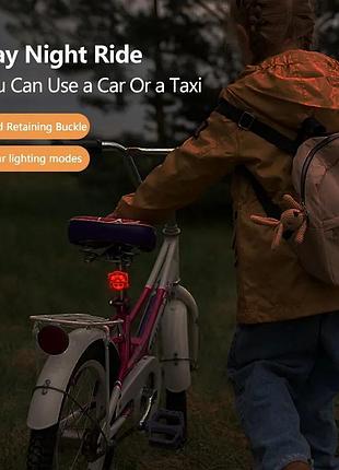 Велоліхтар stop, waterproof, li-ion акумулятор, зп type-c 5