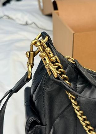 Сумка coach tabby shoulder bag black with gold 5