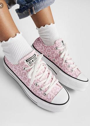 Converse chuck taylor all star жіночі кеди на платформі в принт 38/24,5см