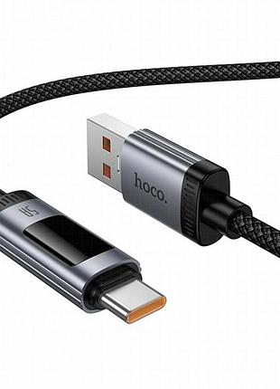 Дата кабель hoco u148 lord with display usb to type-c 100w (1.2m) black 2