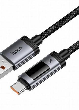 Дата кабель hoco u148 lord with display usb to type-c 100w (1.2m) black 3