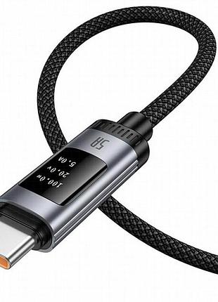 Дата кабель hoco u148 lord with display usb to type-c 100w (1.2m) black 4