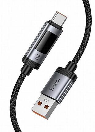 Дата кабель hoco u148 lord with display usb to type-c 100w (1.2m) black 7