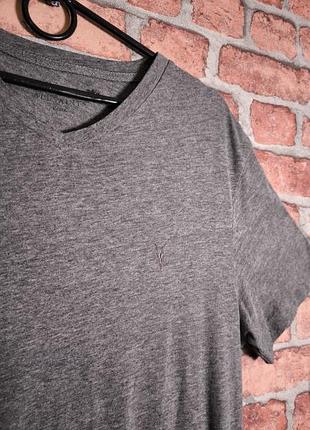 Футболка серая базовая all saints tonic v neck