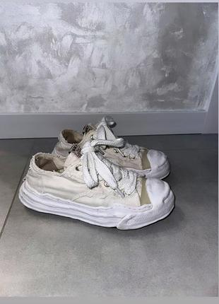 Кеди maison mihara yasuhiro peterson low-top canvas trainers бежевий