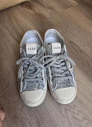 Кеди жіночі golden goose сріблясті