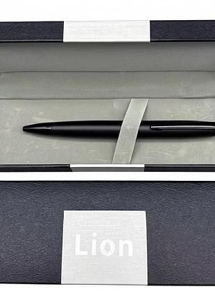 Подарункова ручка в коробці lion (чорна матова)