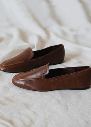 Кожаные лоферы zara