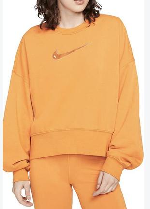 Жіночий світшот nike oversize укорочений помаранчевий