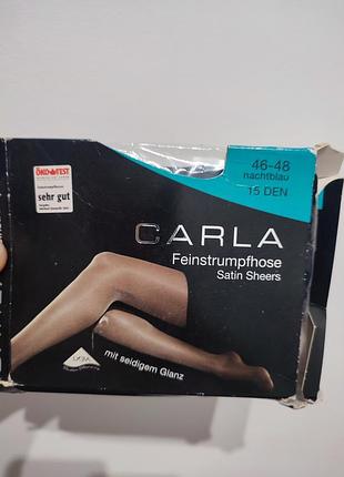 Новые тонкие  колготки carla 15 den (германия), размер l (46/48), темно-синие (nachtblau