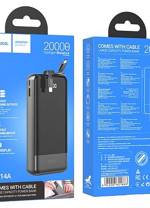 Умб power bank hoco charger (with cable lightning, micro, type-c)