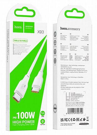 Дата кабель hoco x93 force type-c to type-c 100w (1m) white 6