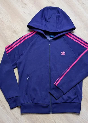 Олимпийка adidas originals женская с капюшоном, фиолетовая 48-50