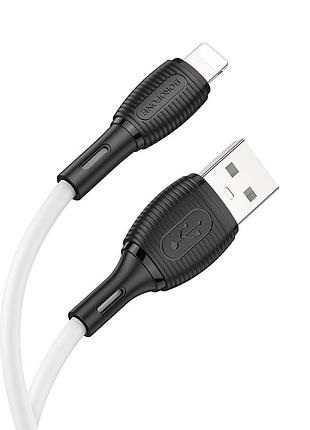Кабель borofone advantage silicone charging data cable for ip white ( )