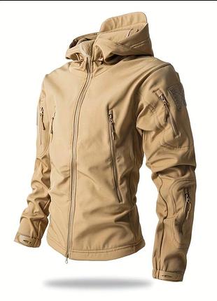 Куртка чоловіча тактична softshell на флісі койот розмір m (ua 50)