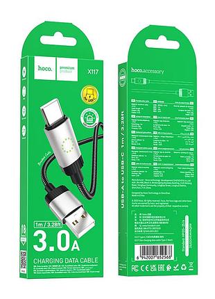 Кабель hoco star charging data cable type-c black ( ) 2