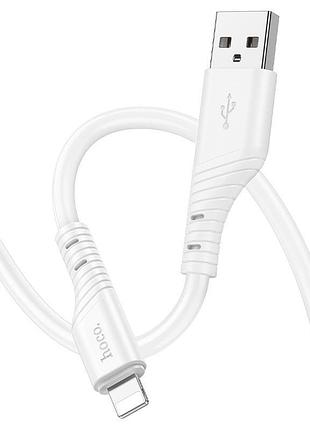 Кабель hoco crystal color silicone charging data cable ip white ( ) 4