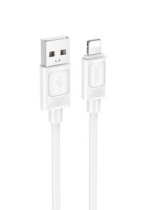 Кабель hoco benefit silicone charging data cable ip white ( )