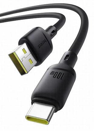 Дата кабель baseus silky series os fast charging usb to type-c 100w (2m) (p10377703) cluster black 3