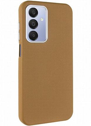 Кожаный чехол leather case metal buttons для samsung galaxy a15 4g/5g / m15 5g brown