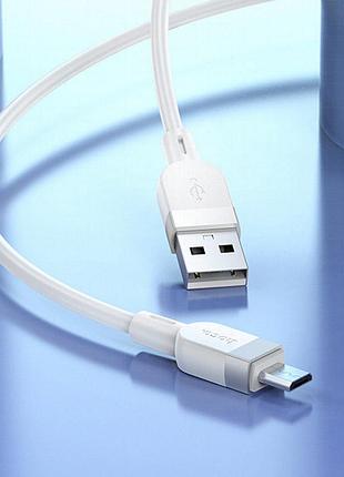 Дата кабель hoco x109 energy silicone usb to microusb (1m) white 3