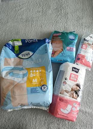 Підгузки для дорослих tena pants та bella happy одноразові, розмір m