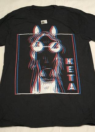 Gildan cotton keta ketamine horse rave - стильна футболка з конем в окулярах - м ,  унісекс